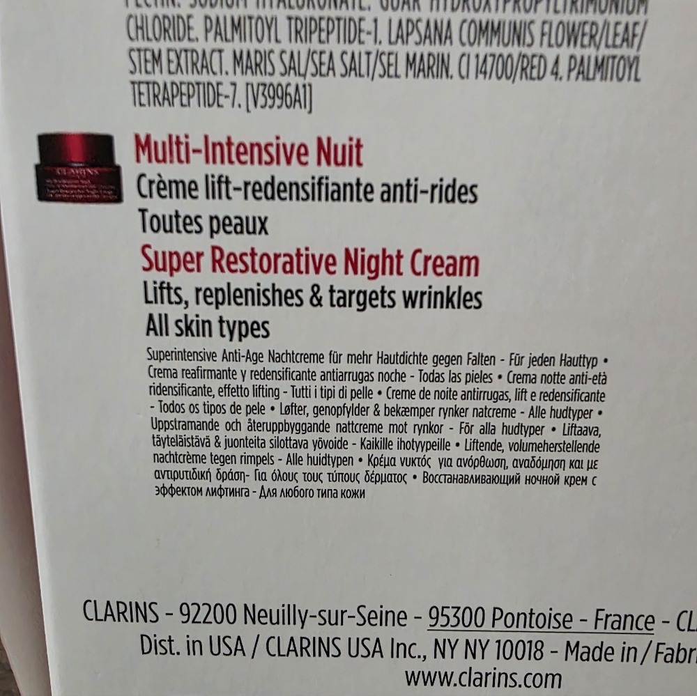 Clarins Multi intensive Super Restorative Day cream Night Cream Eye Gift Set - Picture 5 of 11